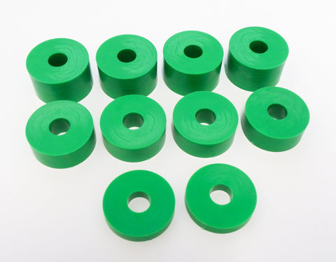 Hard Nylon M8 Seat Fitting Washer / Spacer Kit Green