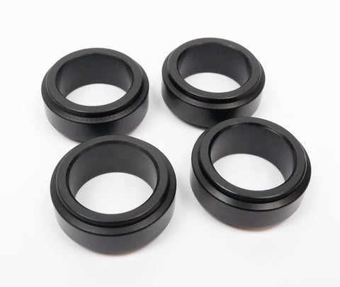 Set of 4 17mm x 10mm Aluminium Universal Stub Axle Spacers