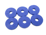 Set of 6 Blue 20mm x 4mm Rubber Floor Tray Washers