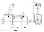 Righetti Ridolfi Black Aluminium Brake Master Cylinder