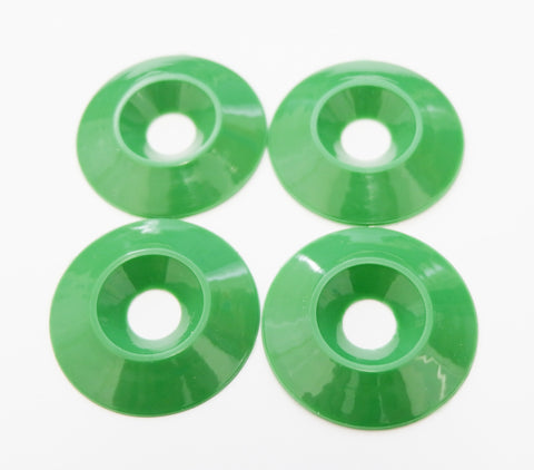 Nylon M8 x 32mm CSK Countersunk Lightweight Seat Washers Green