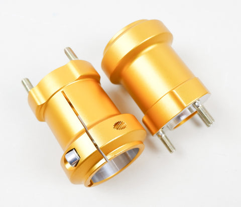 Set of Gold 50mm x 95mm Long Rear Hubs