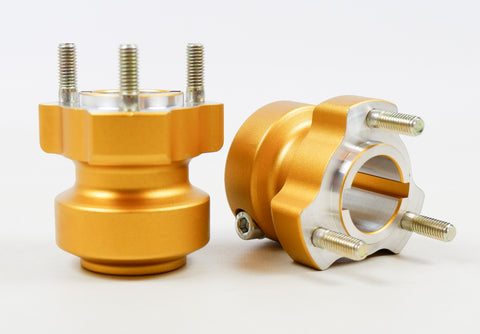 Set of Gold 30mm x 62mm Rear Hubs