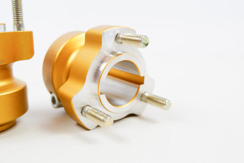 Set of Gold 30mm x 62mm Rear Hubs