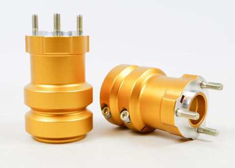 Set of Gold 50mm x 115mm Long Rear Hubs