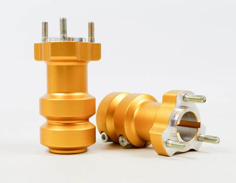 Set of Gold 30mm x 115mm Long Rear Hubs