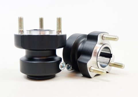 Set of Black 30mm x 62mm Rear Hubs