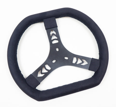 Flat Top & Bottom Suede Steering Wheel