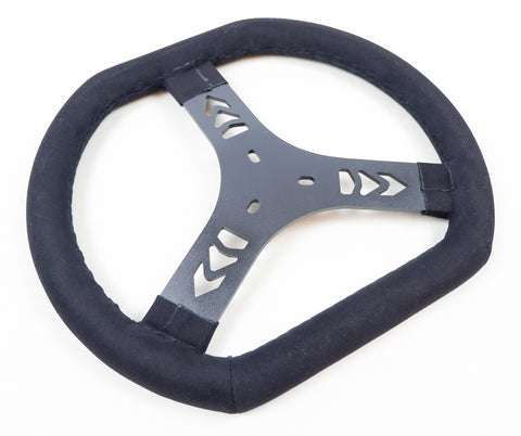 Flat Top & Bottom Suede Steering Wheel